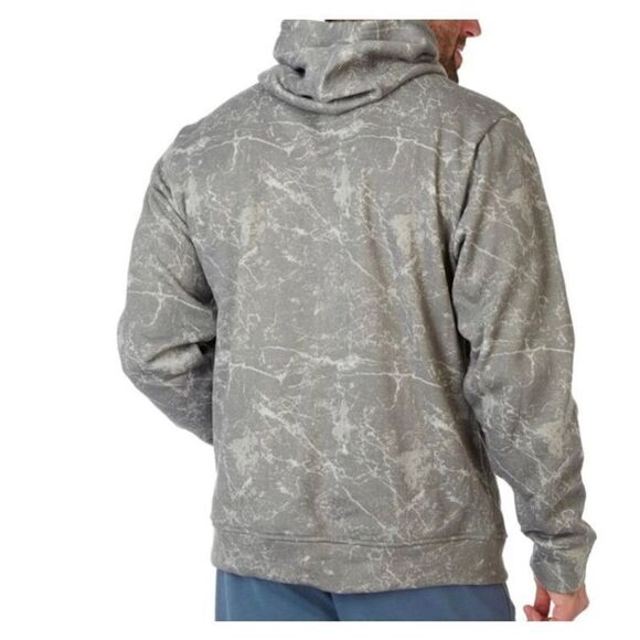 Spalding Men’s MEDIUM Marble Gray Print Fleece Pullover Hoodie - Picture 8 of 8
